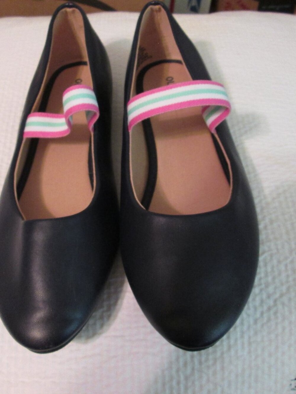 Old Navy Big Girl's Navy MaryJane Flats Size 5